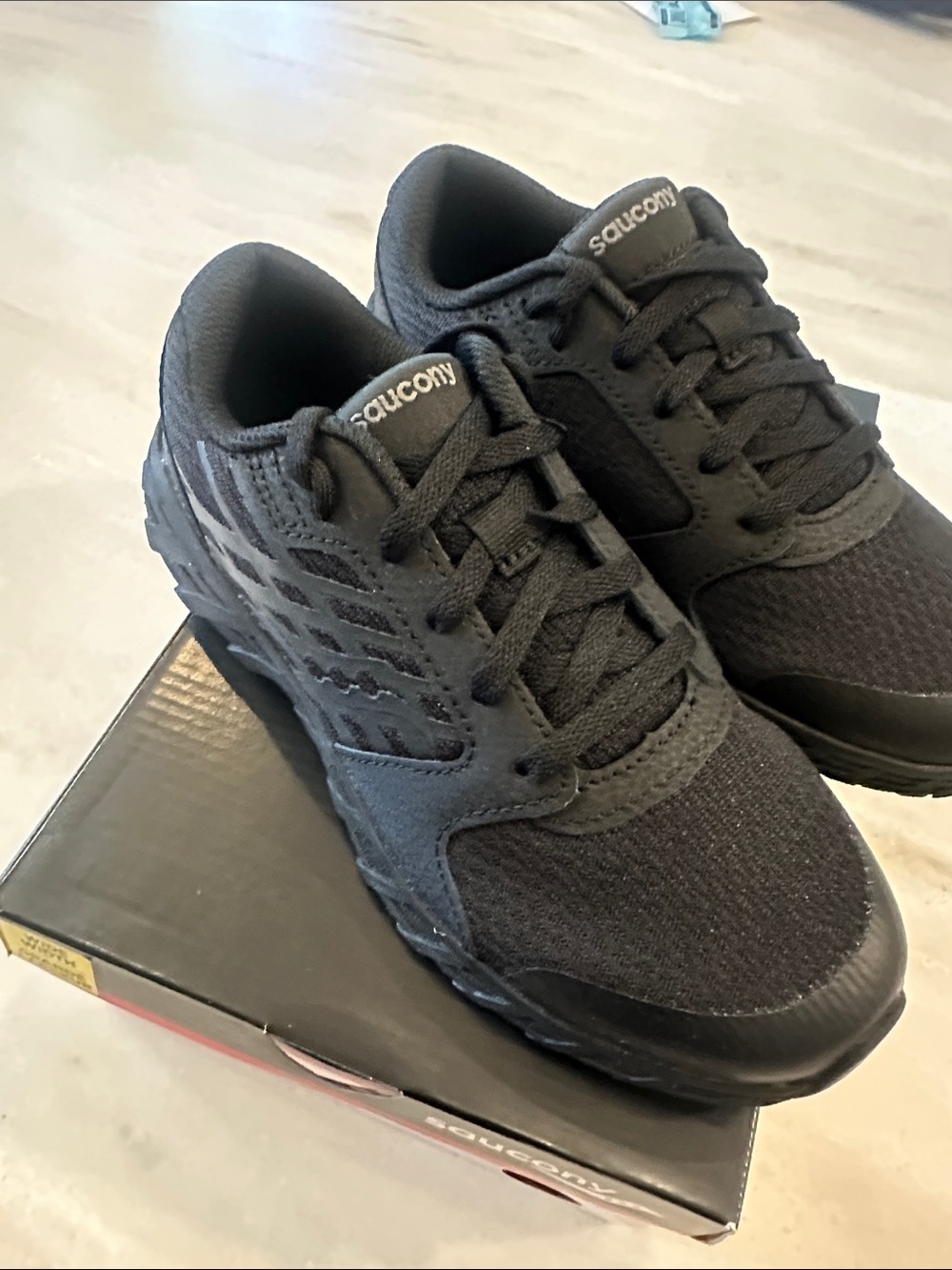 Kids Saucony Black Low-Top Athletic Sneakers
